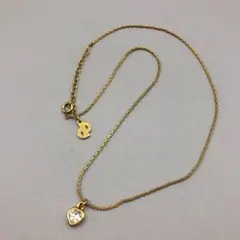 希少ビンテージDiorディオールハートチャームゴールドチェーンネックレス