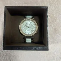 MICHAEL KORS アナログ腕時計 ホワイト/ゴールド