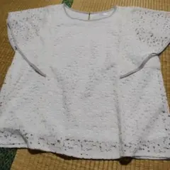 GLACIERホワイトレース 半袖トップス
