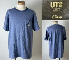 ★ユニクロ×ディズニー コラボ ミッキーマウス ポケット Tシャツ XL ブルー