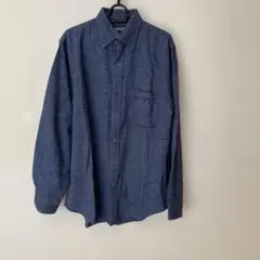 LANDS END デニム風ボタンダウンシャツ Sのサムネイル