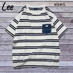 Lee デニムポケットボーダー柄Tシャツ　archive/y2k/のサムネイル