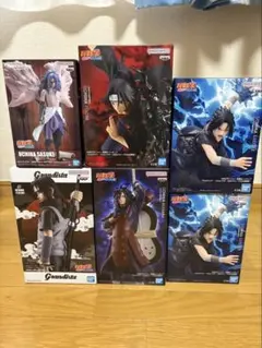 NARUTO イタチ、マダラフィギュア6点まとめ売り NARUTO 疾風伝 フィギュア うちはサスケ イタチ マダラ 6体セット