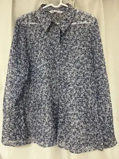 ZARA フラワープリント 長袖シャツ M