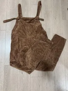 ブラウン コーデュロイ サロペット