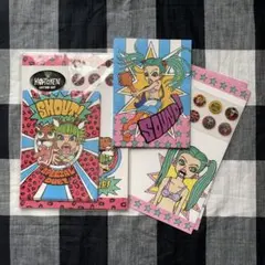 カラフル イラスト レターセット 2種類セット 平成レトロ