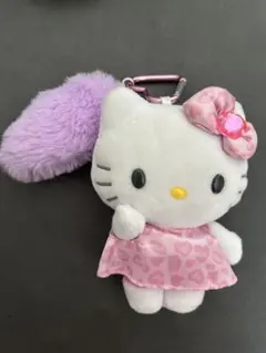 ハローキティ　ギャル　レオパードピンク　マスコットチャーム