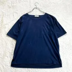 ✨バックナンバー/L/ネイビー/無地/Tシャツ/サイドスリット/しっとり生地/夏のサムネイル