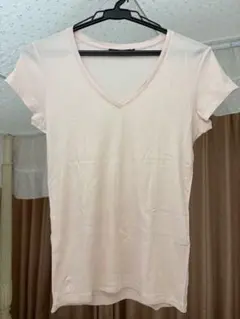Ralph Lauren ピンク Vネック Tシャツ M