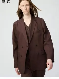 UNIQLO テーラードジャケット ブラウン系 ツイードテーラード