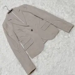 日本製 『セオリー』 (0) テーラードジャケット 麻混 ひとつボタン オフィス