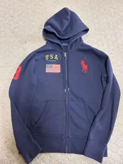 Polo Ralph Lauren USA ジップアップパーカー ネイビー XS - メルカリ