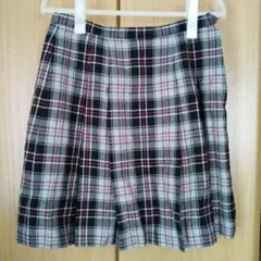 中学生受験に!制服風プリーツスカート★ひざ丈★グレー/ブラック