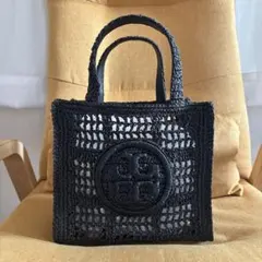 GW特価：美品！トリーバーチエラハンドクロシェミニトートブラック