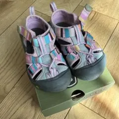 KEEN キッズサンダル グレー/ピンク US 6