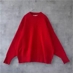 ZARA /レッド クルーネック 長袖ニット