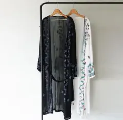 《TODAYFUL》Embroidery Long Gown (Black)のサムネイル