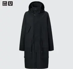 【美品】UNIQLO U　フーデットコート ブラック L