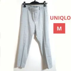 UNIQLO　ユニクロ　スマートスタイルアンクルパンツ　グレー　チェック　M