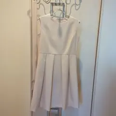 OPAQUE.CLIP 薄ピンク ノースリーブ ひざ丈ワンピース 腰紐付き