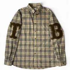 バーバリー バーバリーロンドン 現行品 チェックシャツ xs ワッペン 