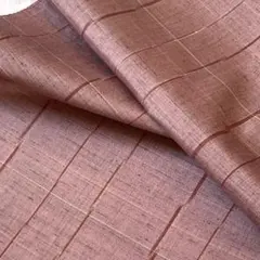 正絹　紬生地　縞紋様　薄紫　2m 生地　シルク