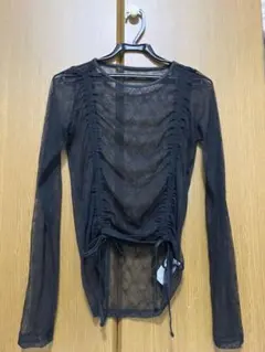 ドロストシャーリングリボン柄シアートップス[sm234] grl グレイル