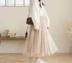 Cham.ロングプリーツスカート