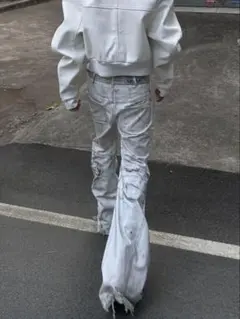 Opium white denim ホワイトフレアデニム - メルカリ