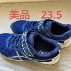asics 青 スニーカー　23.5センチ