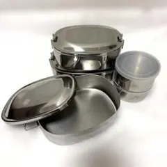 ゼブラZEBRA お弁当箱 オーバル型ステンレス　３個セットのサムネイル