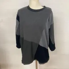 Niko end 長袖カットソー クレイジーパターン グレー系