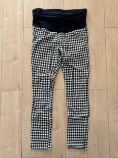 マタニティ チェック柄パンツ Sサイズ