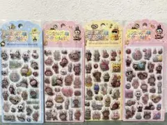 3D立体蓄光キャラクターシール4枚セット