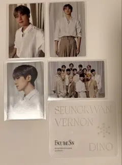 【プリントサイン入り】SEVENTEENウォヌ トレカ4枚セット＆透明カード付き