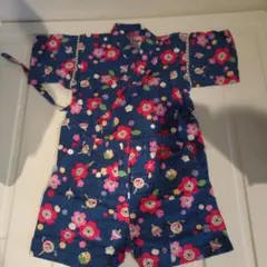 ノーブランド　甚兵衛　桜　和柄　90cm