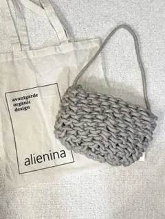 【美品】ALIENINA アリエニーナ MARGOTバッグ　ハンドバッグ　ウッド 美品】ALIENINA アリエニーナ MARGOTバッグ ハンドバッグ ウッド