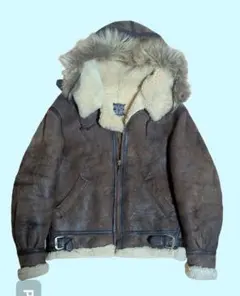 【希少】AVIREX B-3 フライトジャケット ファーフード 米国製