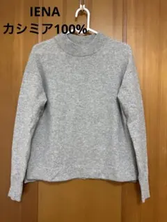 グレー ハイネック ニットセーター IENA