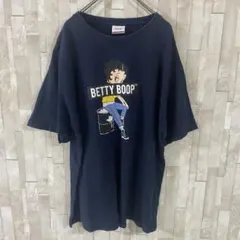 BETTY BOOP ベティ・ブープ プリント Tシャツ 5Lサイズ ネイビーのサムネイル