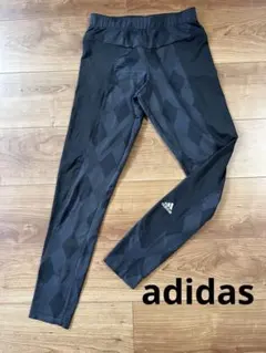 adidas ブラック レギンス ダイヤモンドパターン　レディース　スパッツ