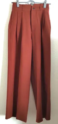 ジーナシス ウエスト2WAYタックワイドパンツ ブラウン