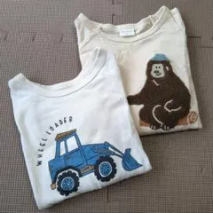 プティマイン　プティプラ長袖Tシャツ　SiMPLE FREE　100　2枚セット