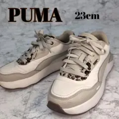 ◆PUMAプーマ◆ランテイムド プラットフォームスニーカー 23cm レオパード