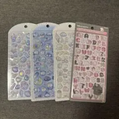 ボンボンドロップシールパールベール3種、サンリオ文字キティ　クール4枚セット