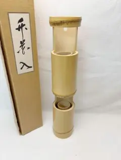 【最終お値下げ！】華道具　竹二重切　花入　花器　根付 華道具 竹二重切 花入 花器 根付