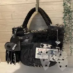Ｎｏ．633 ハンドメイドバッグ デニムリメイクバッグ リメイクデニムバッグ