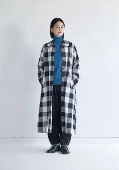 サニークラウズ ponさんのチェックなコートワンピース