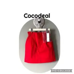 未使用タグ付　ベルト付き　Cocodeal レッド タイトスカートのサムネイル