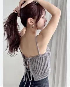 GRL バックリボンニットビスチェ［dh1270］未着用
